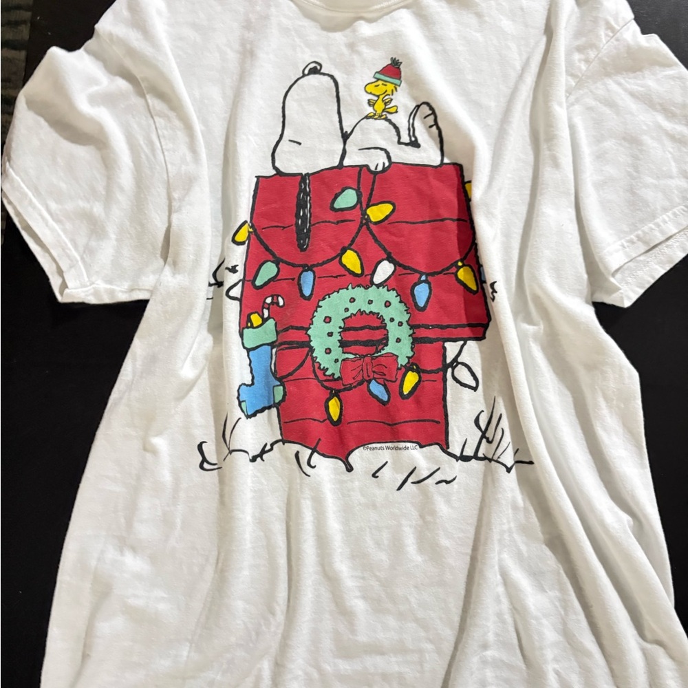 Vintage Peanuts Snoopy and Woodstock, Merry Christmas Charlie Brown! USA gildan